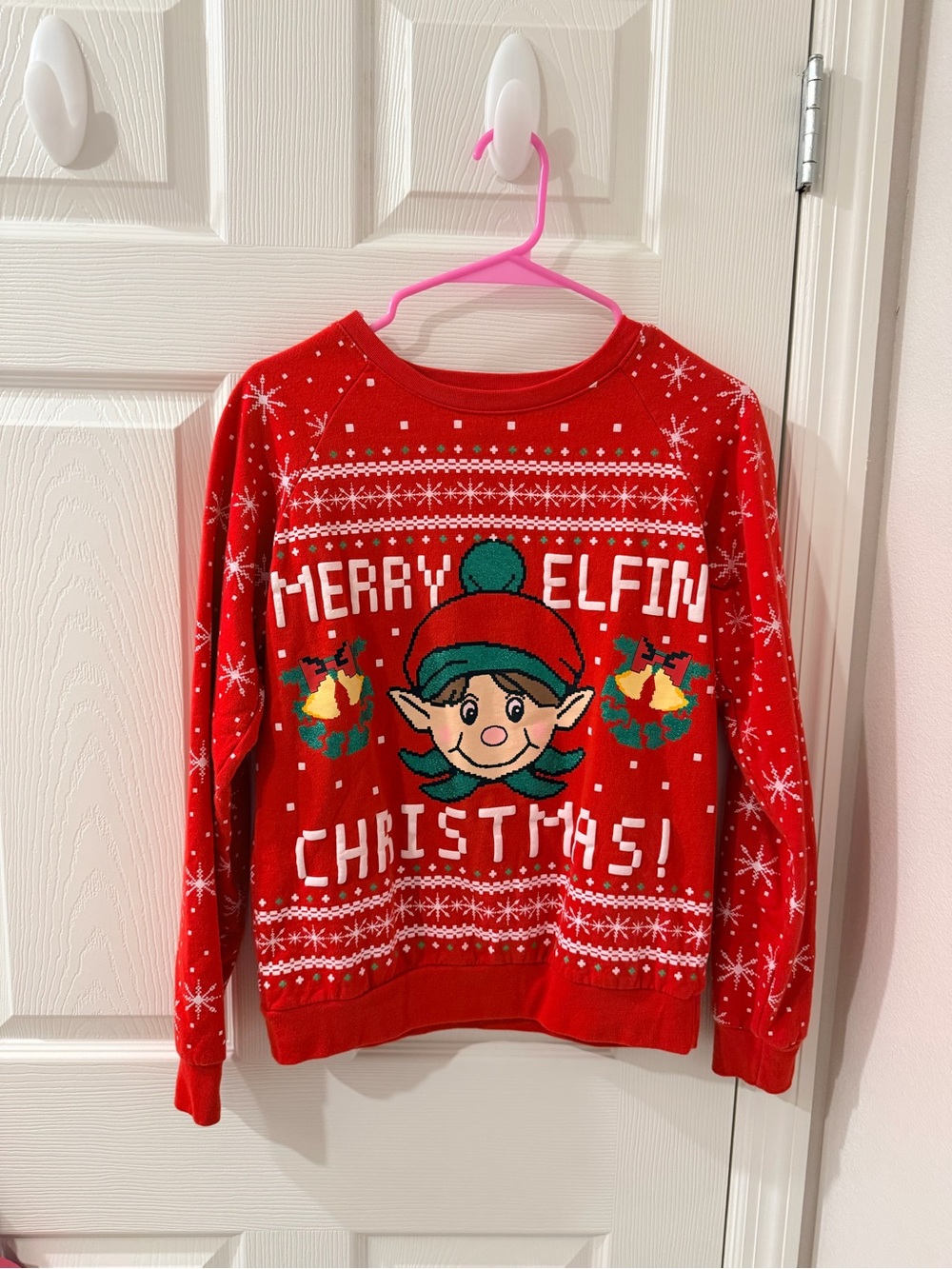 Freeze Red Elf Graphic Holiday Sweatshirt
